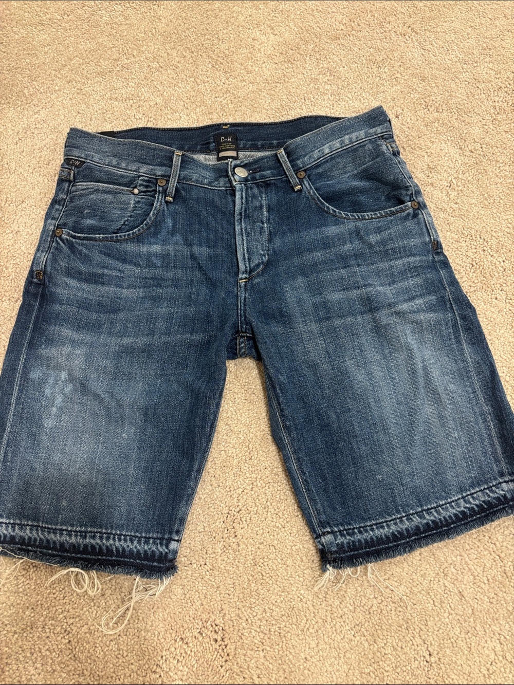 Citizens Of Humanity Blue Denim Cutoff Jean Shorts